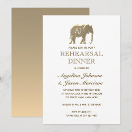 ゴールドのリハーサルディナー 招待状