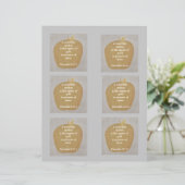 ゴールドのリンゴのシルバー パターン, スクラップブック用紙 (スタンド正面)