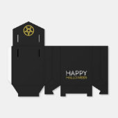 ゴールドの五芒星マーク、ハッピー ハロウィン フェイバーボックス (折り畳みなし)
