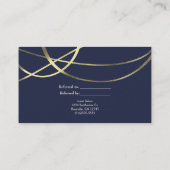 ゴールドの偽の箔　あらゆる色のエレガントな友達紹介 紹介カード (裏面)