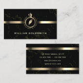 ゴールドの公証人ロゴコート 名刺 (正面/裏面)