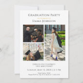 ゴールドの卒業パーティー 招待状 (裏面)