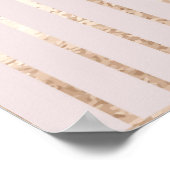 ゴールドの図形:ミッドセンチュリー モダンのパターン。 ポスター (角)