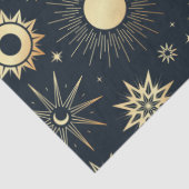 ゴールドの太陽と月と星の模様のベクター・マジック 薄葉紙 (詳細)