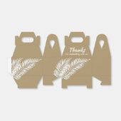 ゴールドの屋根に白いヤシの葉のパーティーファボリーボックス フェイバーボックス (折り畳みなし)