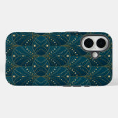 ゴールドの幾何学模様が特徴のArt Decoパターン Case-Mate iPhoneケース (裏面 (横))