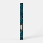 ゴールドの幾何学模様が特徴のArt Decoパターン iPhone 16ケース (右側面)