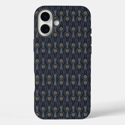 ゴールドの幾何学模様 アールデコ Case-Mate iPhoneケース (裏面)