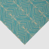 ゴールドの幾何学的な形が施されたアールデコ柄 薄葉紙 (詳細)