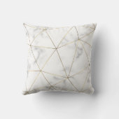 ゴールドの幾何学的な抽象パターン クッション (裏面)