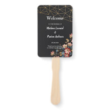 ゴールドの幾何学的な結婚式のプログラム