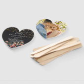 ゴールドの幾何学的な結婚式のプログラム ハンドファン (組立なし)