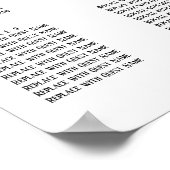 ゴールドの手書きウェディングレセプション席次表 ポスター (角)