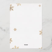 ゴールドの手書きカリグラフィー クリスマスパーティー 箔シーズンカード (裏面)