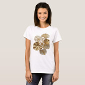 ゴールドの抽象芸術 ステートメントTシャツ Tシャツ (正面フル)