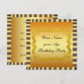 ゴールドの招待状を作成する 招待状 (正面/裏面)