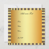 ゴールドの招待状を作成する 招待状 (裏面)