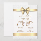 ゴールドの招待状 招待状 (正面/裏面)
