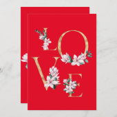 ゴールドの文字とマグノリアの花の愛 (正面/裏面)