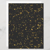 ゴールドの斑点が散らばったスクラップブック用紙 (正面/裏面)