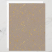 ゴールドの斑点が散らばったスクラップブック用紙 (正面/裏面)