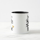 ゴールドの日付ハートの名入れ Bride Tribe マグカップ (中央)