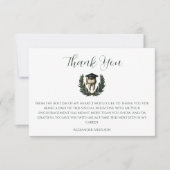 ゴールドの月桂樹の歯の卒業パーティー サンキューカード (正面)