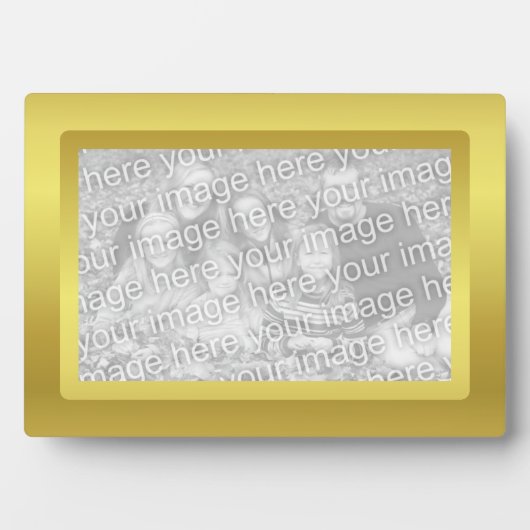 ゴールドの枠 フォトプラーク (正面)