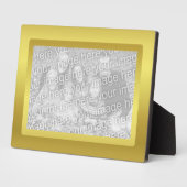 ゴールドの枠 フォトプラーク (側面)