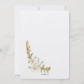 ゴールドの楕円形の招待状 招待状 (裏面)