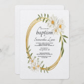 ゴールドの楕円形の招待状 招待状 (正面/裏面)