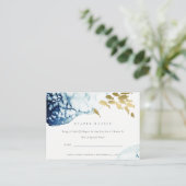 ゴールドの水中魚おむつラッフルベイビーシャワー エンクロージャーカード (スタンド正面)