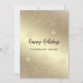 ゴールドの水彩画のクリスマスツリー会社のパーティー 招待状 (裏面)