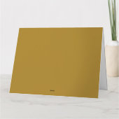 ゴールドの水玉模様とゴールドのバラ サンキューカード (裏面)