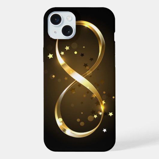 ゴールドの無限大マーク iPhoneケース (裏面)