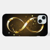 ゴールドの無限大マーク iPhoneケース (裏面横)