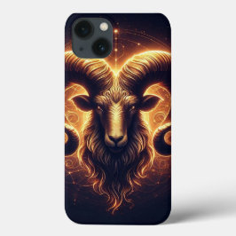 ゴールドの牡羊座シンボル iPhone 13ケース