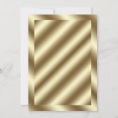 ゴールドの箔押しとブラックの結婚式招待状 招待状 (裏面)