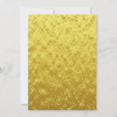 ゴールドの箔押しパグの足の配置 ウェディング 招待状 (裏面)