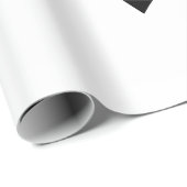 ゴールドの箔押しパームリーフトロピカルモノグラムイニシャル ラッピングペーパー (ロールコーナー)