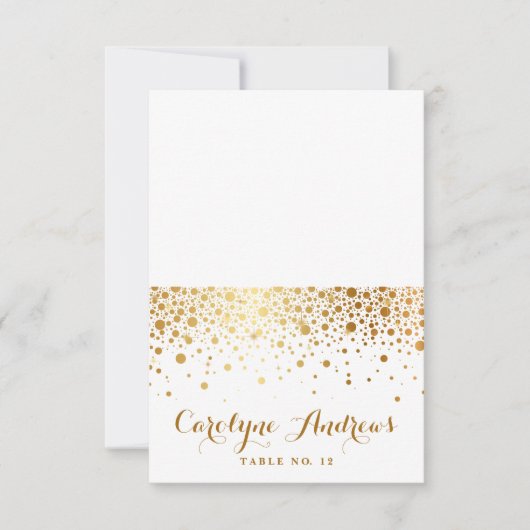 ゴールドの箔風の輝きが上品な名札「I」 招待状 (正面)