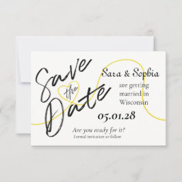 ゴールドの糸のSave the Date セーブザデート