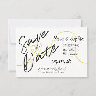 ゴールドの糸のSave the Date セーブザデート