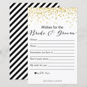 ゴールドの結婚前お祝いゲーム - 花嫁と花婿への願い (正面/裏面)