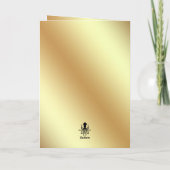 ゴールドの結婚式のお知らせ 案内状 (裏面)