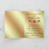 ゴールドの結婚式のお知らせ 案内状 (内部)