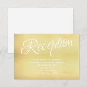 ゴールドの結婚式場情報カード 招待状 (正面/裏面)