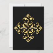 ゴールドの結婚式招待状 招待状 (裏面)