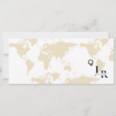 ゴールドの結婚式招待状 搭乗券 招待状 (裏面)