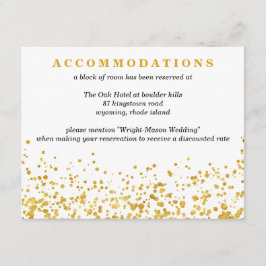 ゴールドの結婚式 エンクロージャーカード